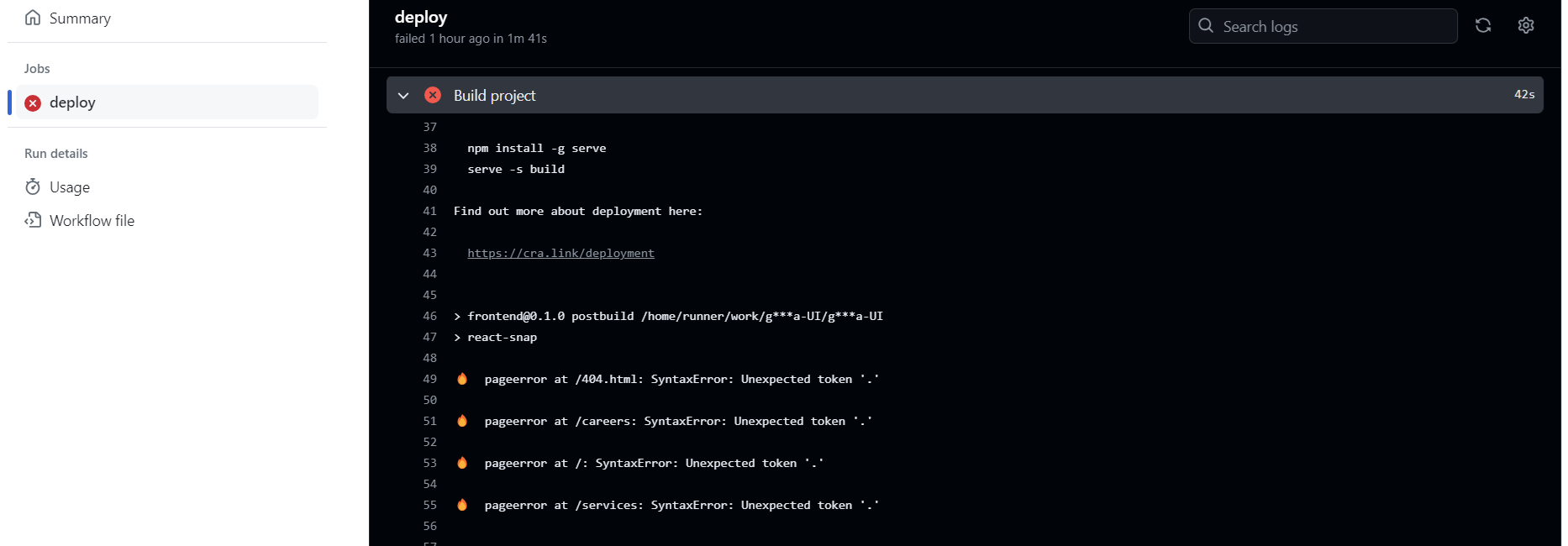 Fixing SyntaxError: Unexpected Token . in React Builds with Node.js Upgrade